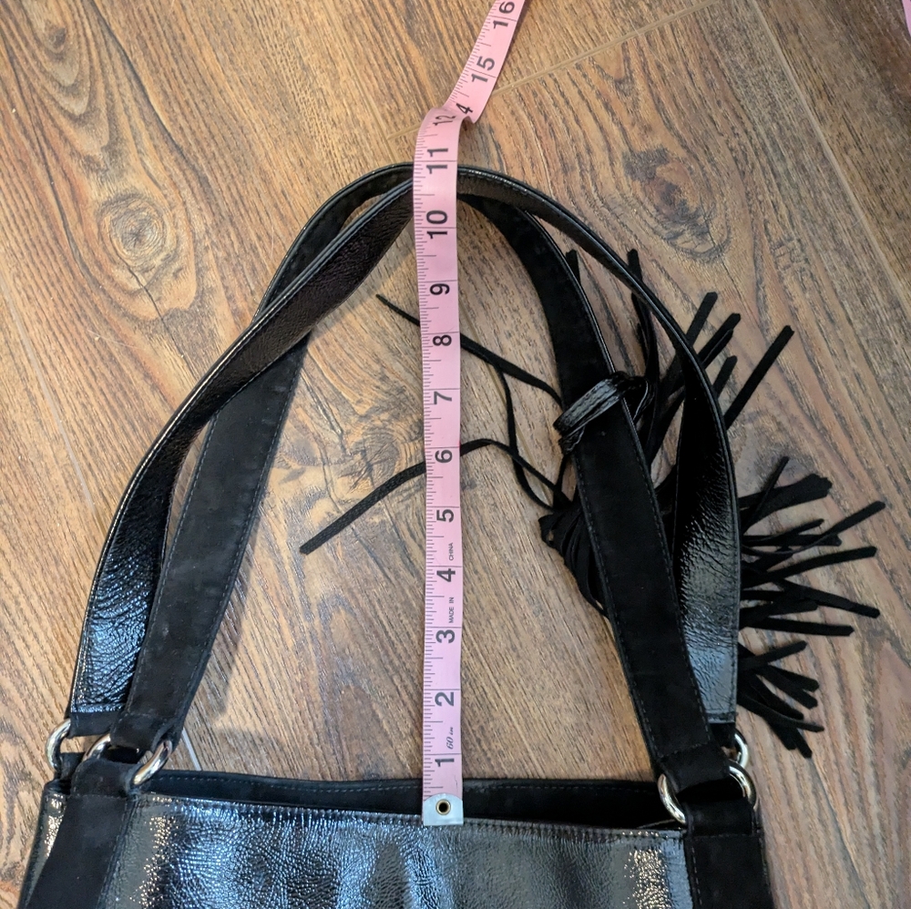 Giani Bernini Patent Black Leather Tote Bag Black Purse - Picture 8 of 9